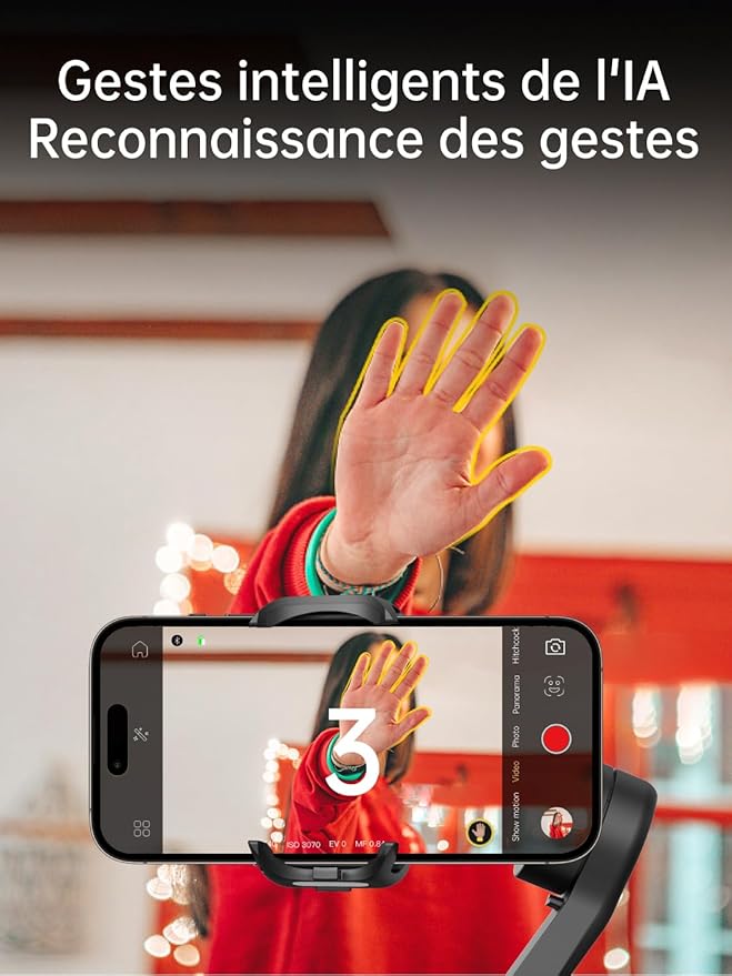 🤳 Stabilisateur – Selfies et Vidéos Fluides, Comme un Pro