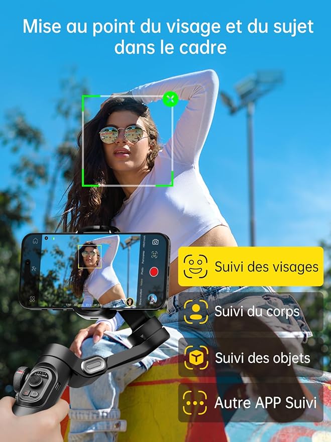 🤳 Stabilisateur – Selfies et Vidéos Fluides, Comme un Pro